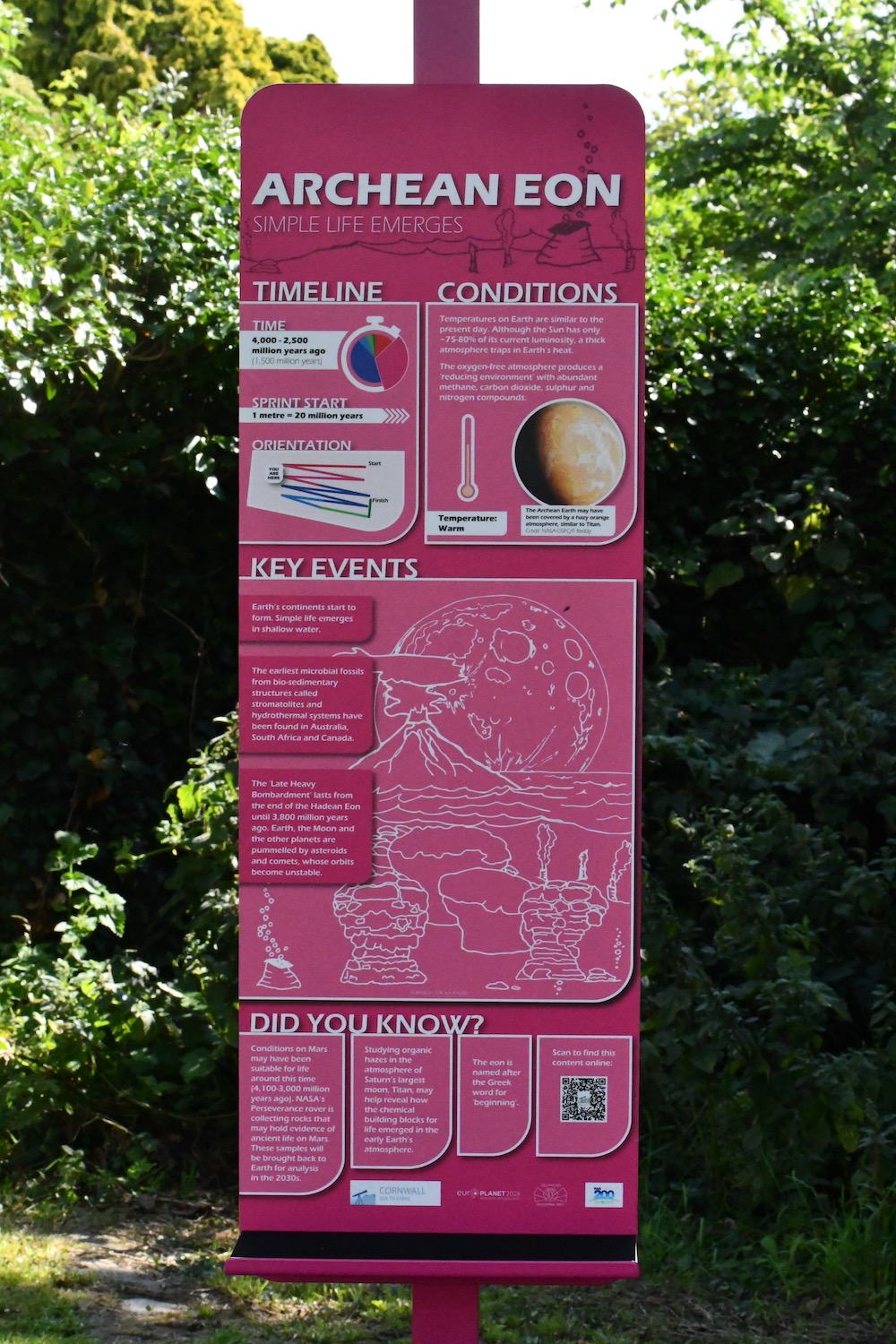 The Archean Eon is the second point in the Earth Story Trail. 