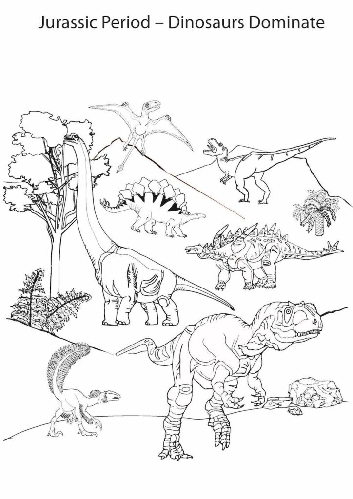 Illustration of life during the Jurassic Period.